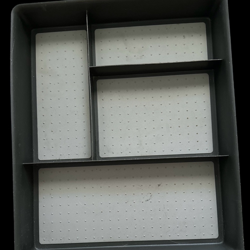 Madesmart Gray 4-Compartment Drawer Organizer Tray
